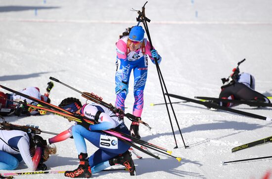Italy Biathlon Worlds Women Pursuit