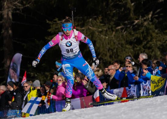 Italy Biathlon Worlds Women Pursuit
