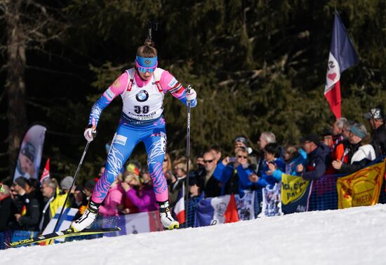 Italy Biathlon Worlds Women Pursuit