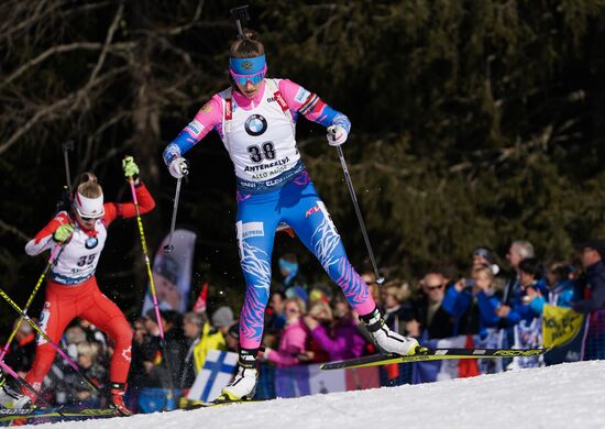 Italy Biathlon Worlds Women Pursuit