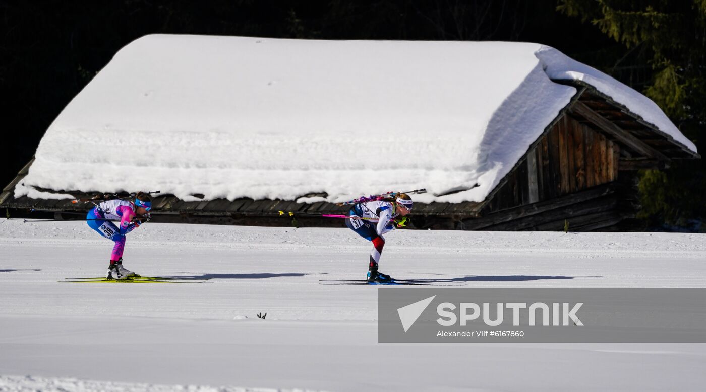 Italy Biathlon Worlds Women Pursuit