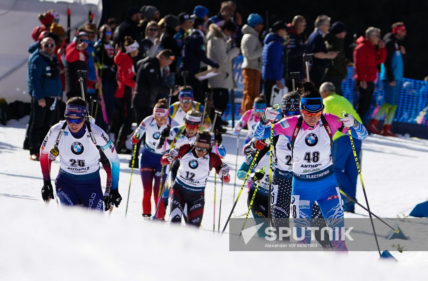 Italy Biathlon Worlds Women Pursuit