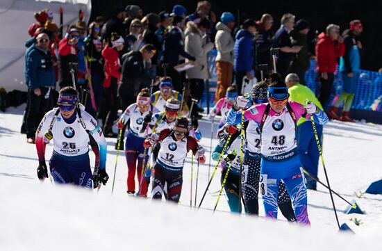 Italy Biathlon Worlds Women Pursuit