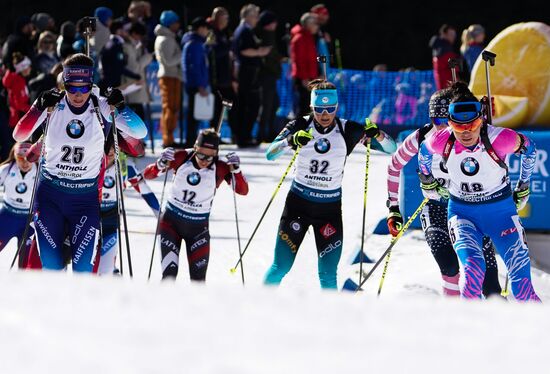 Italy Biathlon Worlds Women Pursuit