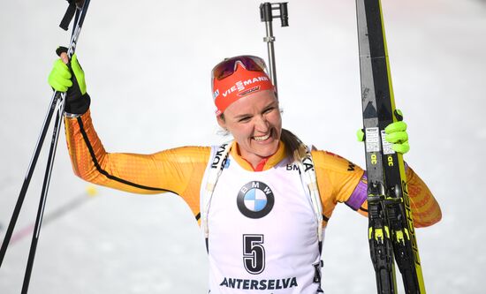 Italy Biathlon Worlds Women Pursuit