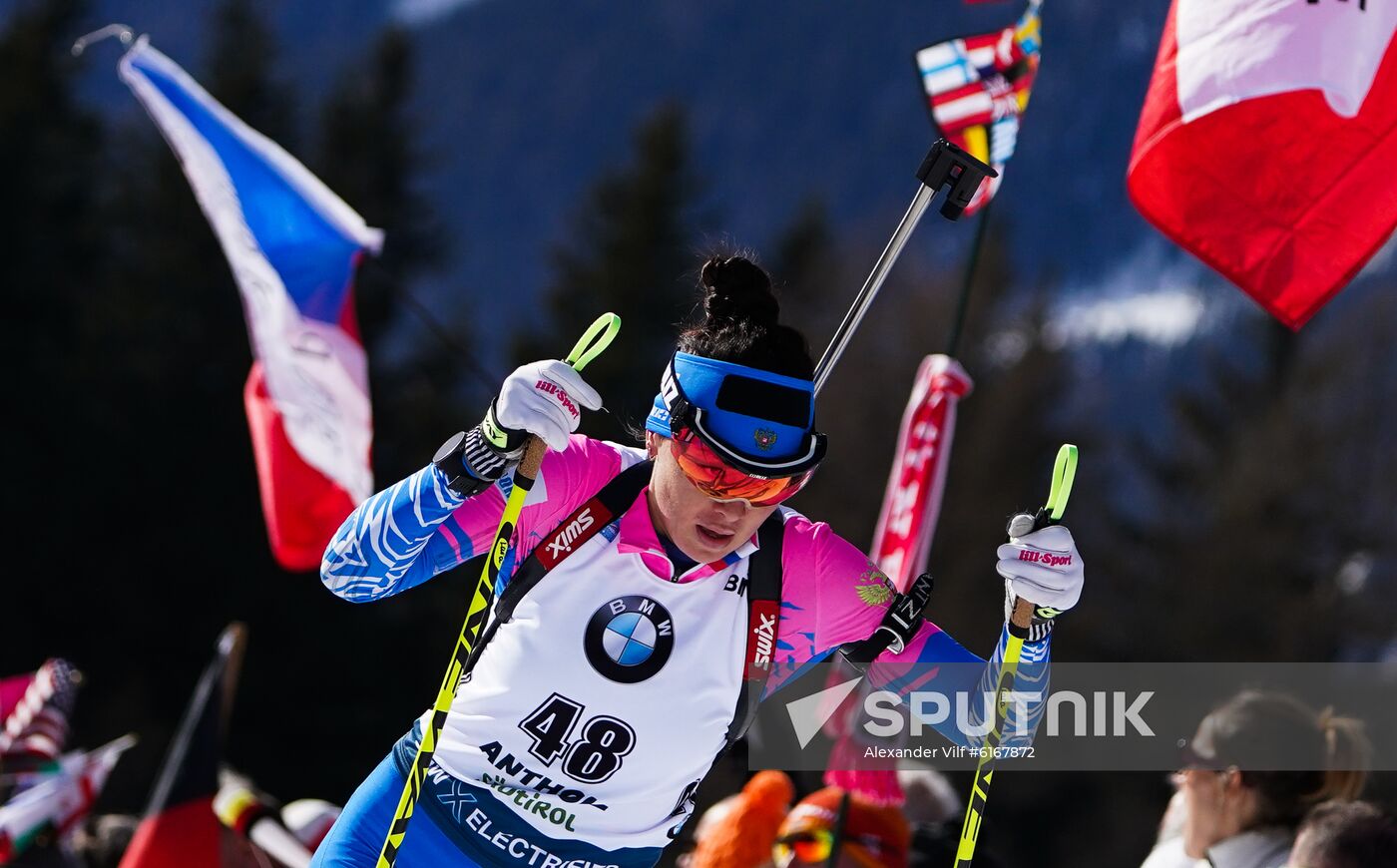 Italy Biathlon Worlds Women Pursuit