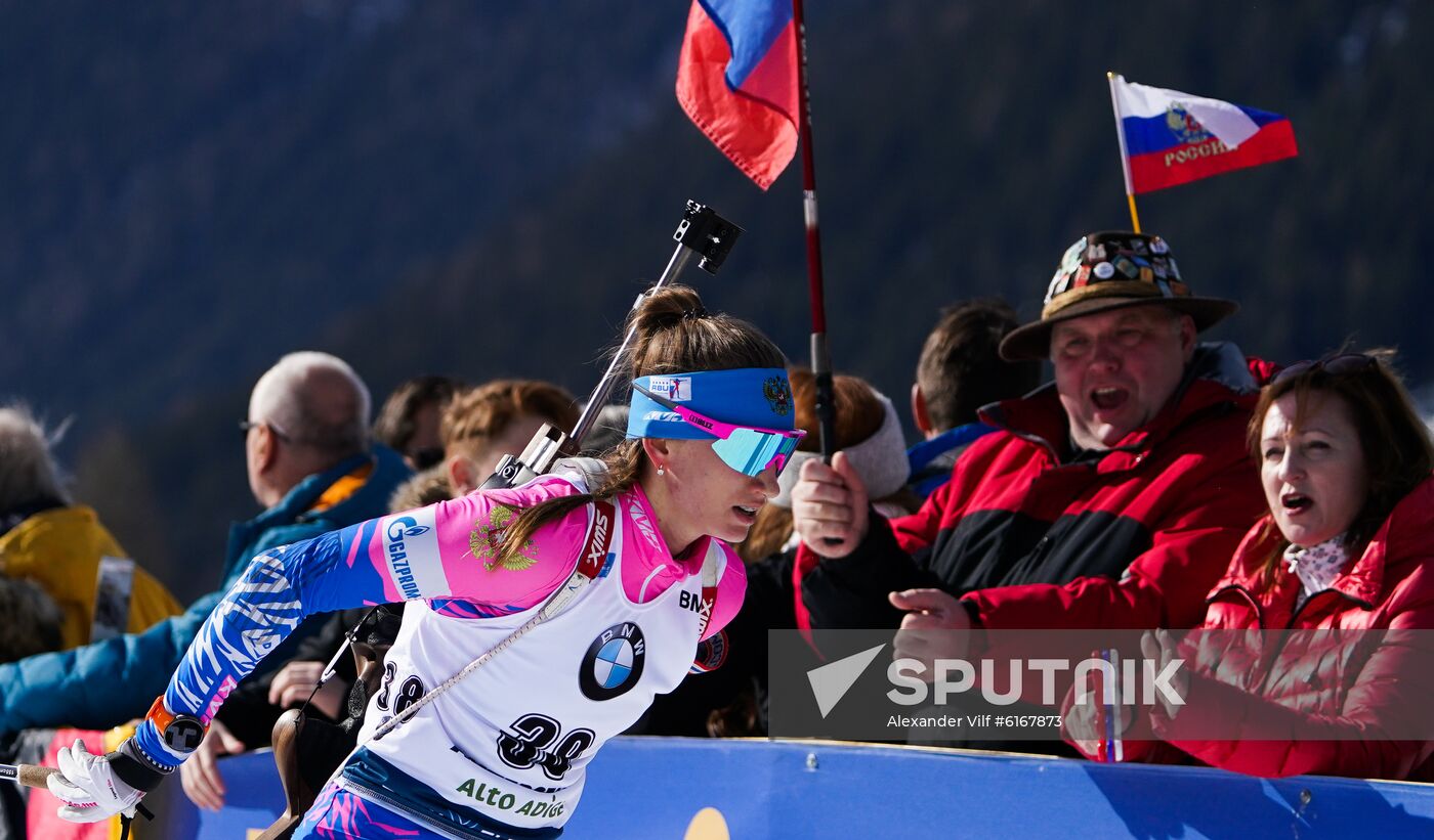 Italy Biathlon Worlds Women Pursuit