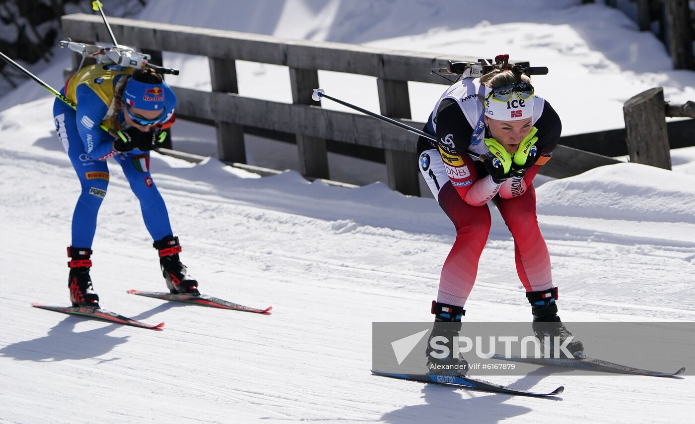 Italy Biathlon Worlds Women Pursuit