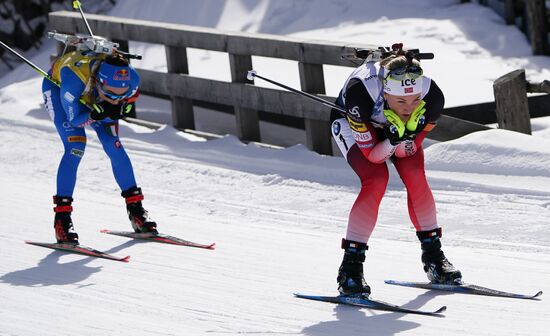 Italy Biathlon Worlds Women Pursuit