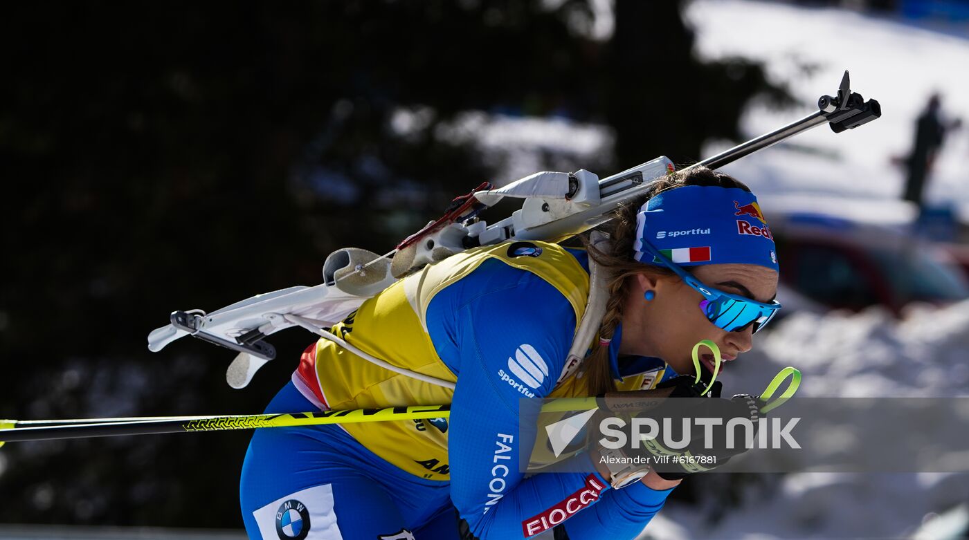 Italy Biathlon Worlds Women Pursuit