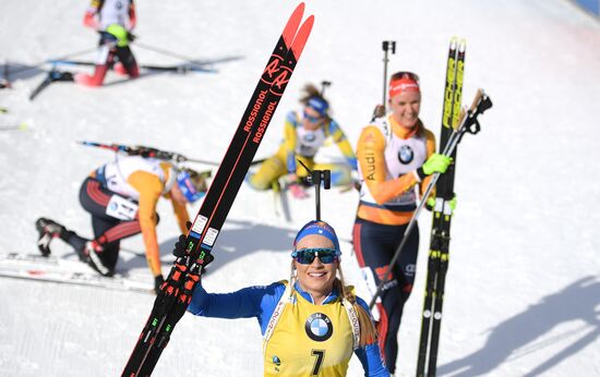 Italy Biathlon Worlds Women Pursuit