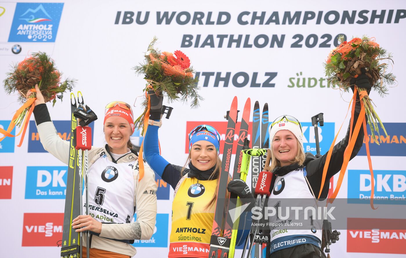 Italy Biathlon Worlds Women Pursuit