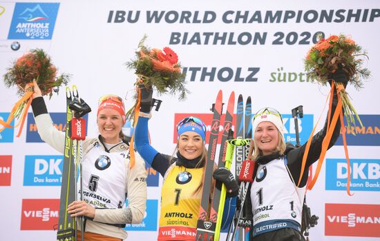 Italy Biathlon Worlds Women Pursuit