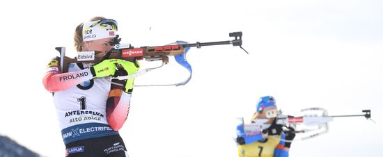 Italy Biathlon Worlds Women Pursuit