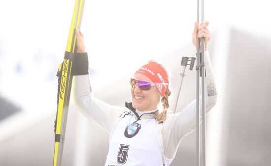 Italy Biathlon Worlds Women Pursuit