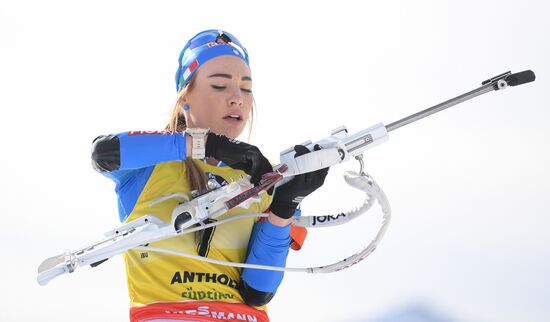 Italy Biathlon Worlds Women Pursuit
