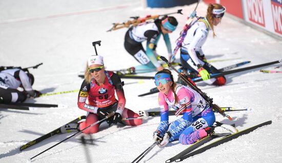 Italy Biathlon Worlds Women Pursuit