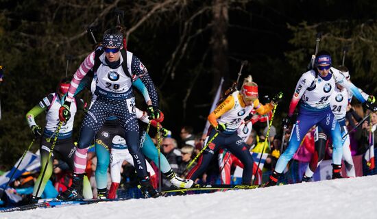 Italy Biathlon Worlds Women Pursuit