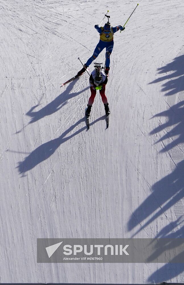 Italy Biathlon Worlds Women Pursuit