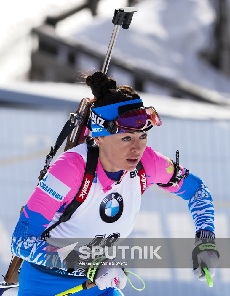 Italy Biathlon Worlds Women Pursuit