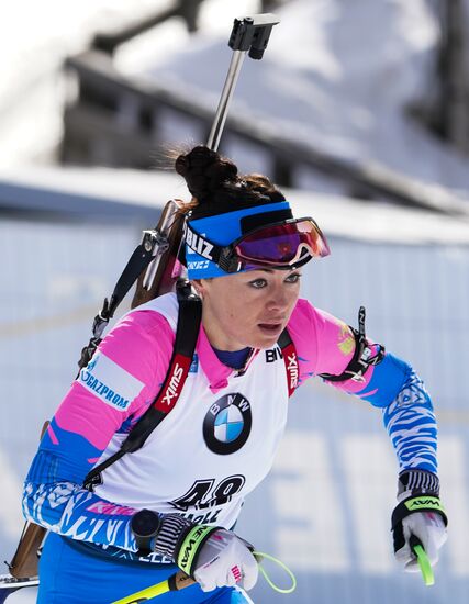 Italy Biathlon Worlds Women Pursuit