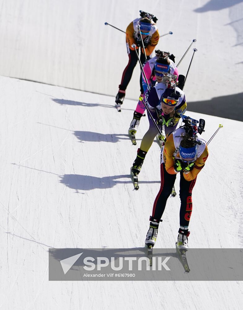 Italy Biathlon Worlds Women Pursuit