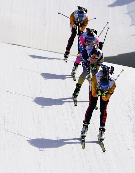 Italy Biathlon Worlds Women Pursuit