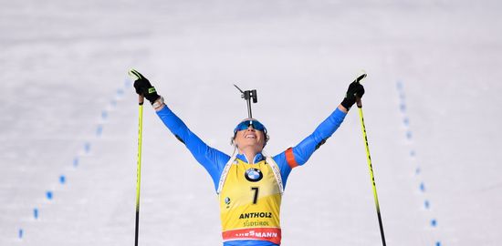 Italy Biathlon Worlds Women Pursuit