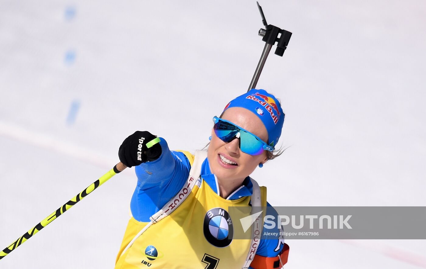 Italy Biathlon Worlds Women Pursuit