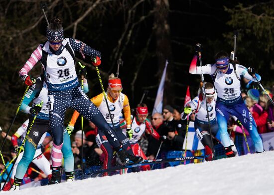 Italy Biathlon Worlds Women Pursuit
