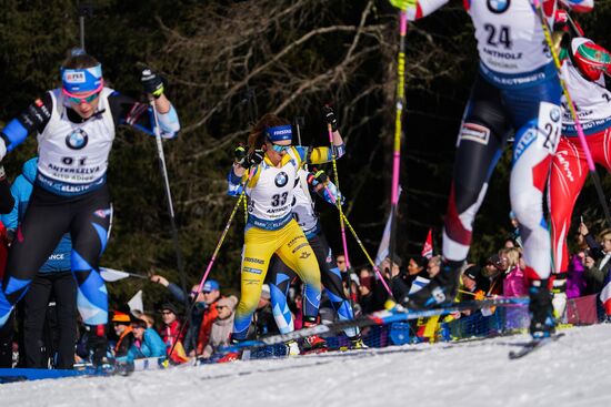 Italy Biathlon Worlds Women Pursuit