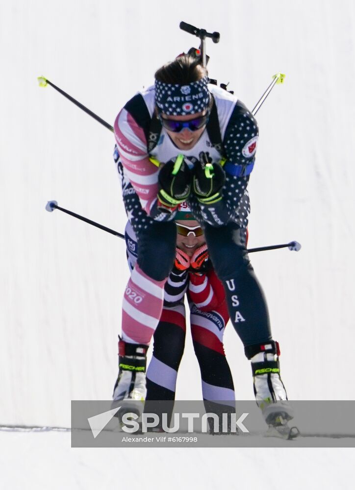 Italy Biathlon Worlds Women Pursuit
