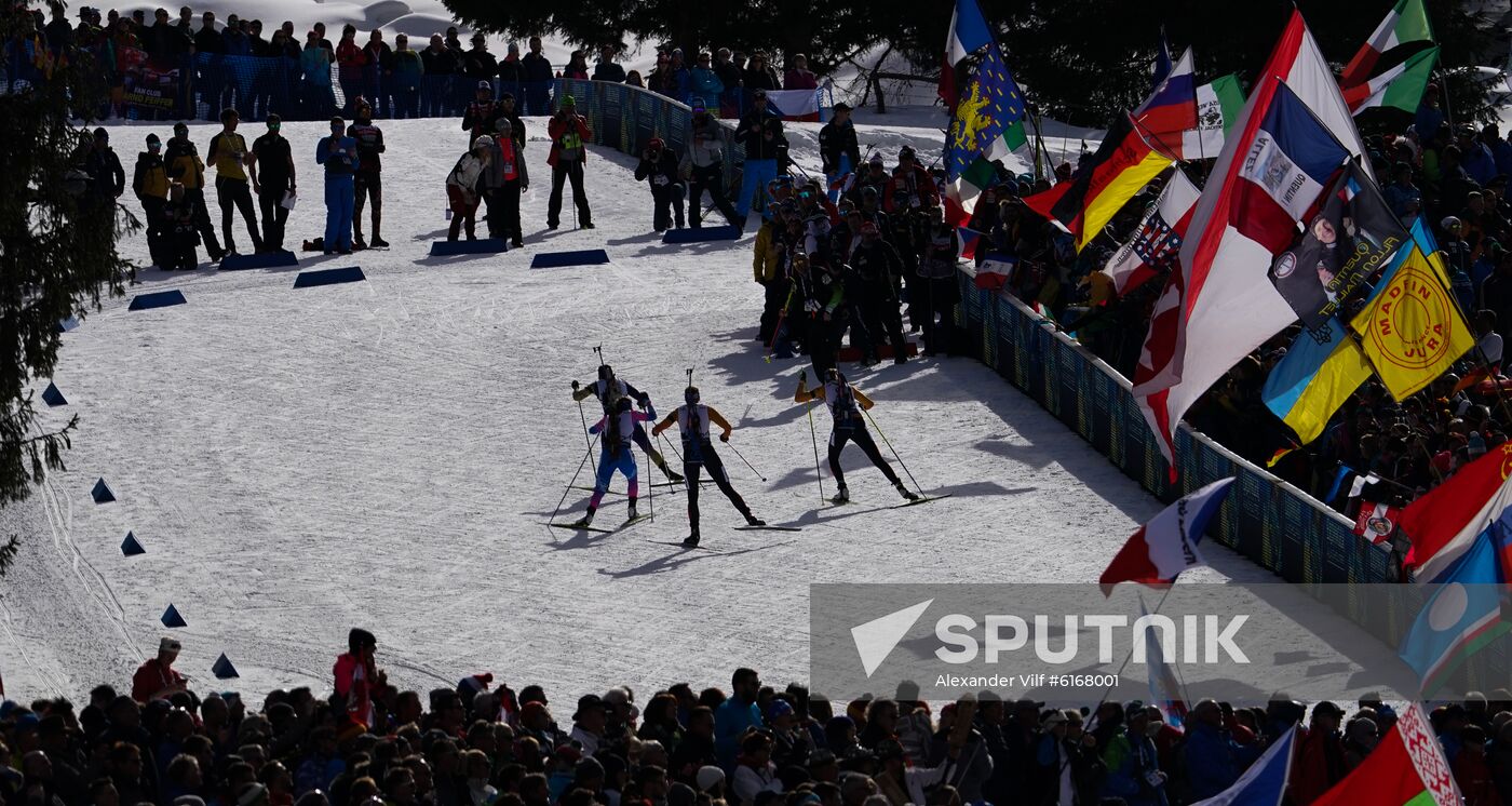 Italy Biathlon Worlds Women Pursuit