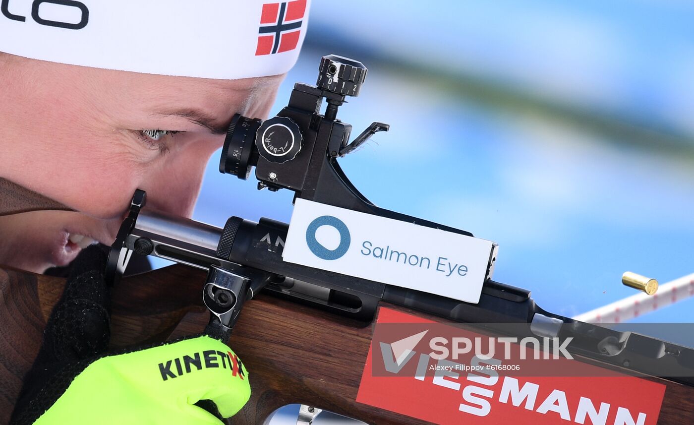 Italy Biathlon Worlds Women Pursuit
