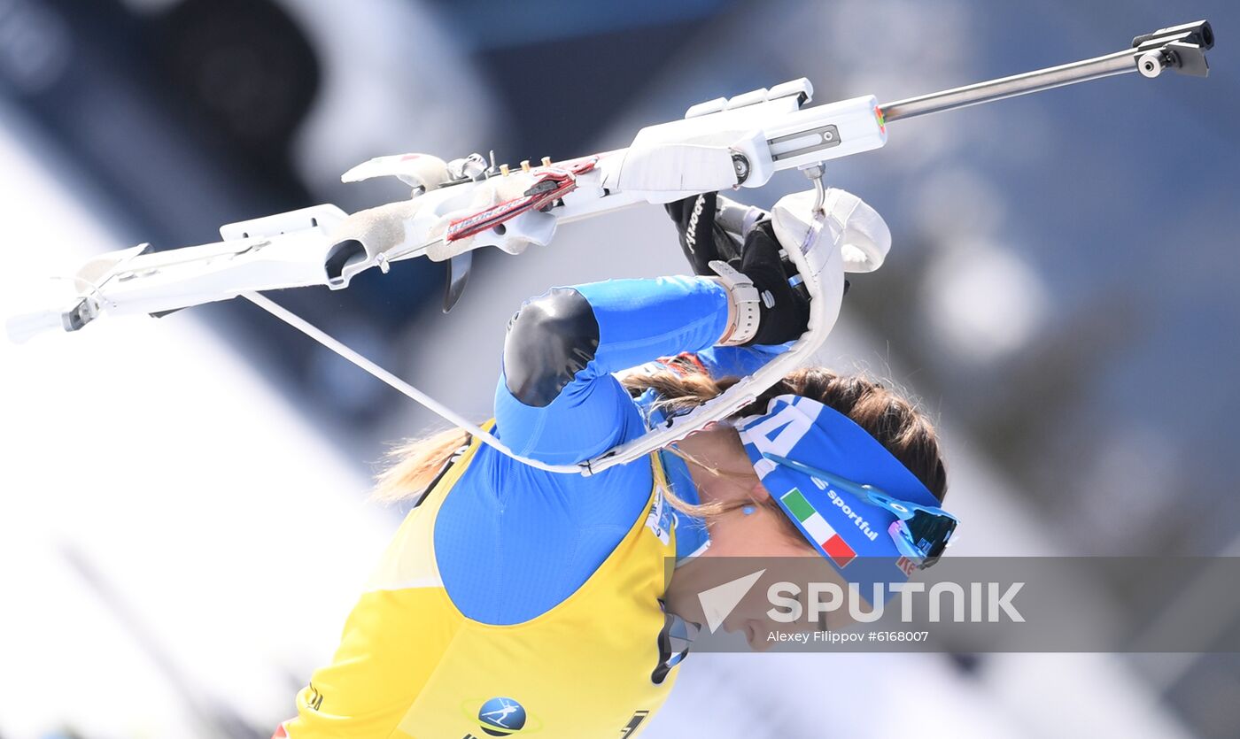 Italy Biathlon Worlds Women Pursuit