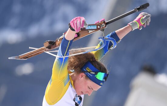 Italy Biathlon Worlds Women Pursuit