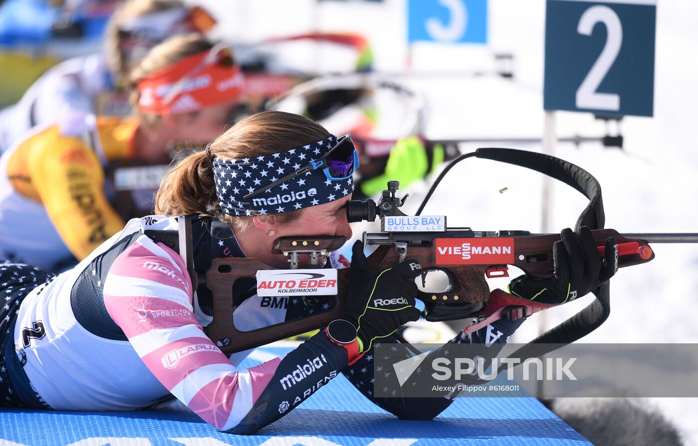 Italy Biathlon Worlds Women Pursuit