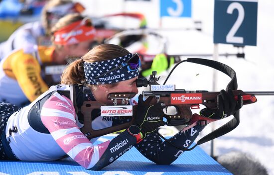 Italy Biathlon Worlds Women Pursuit