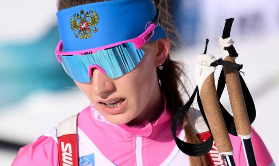 Italy Biathlon Worlds Women Pursuit