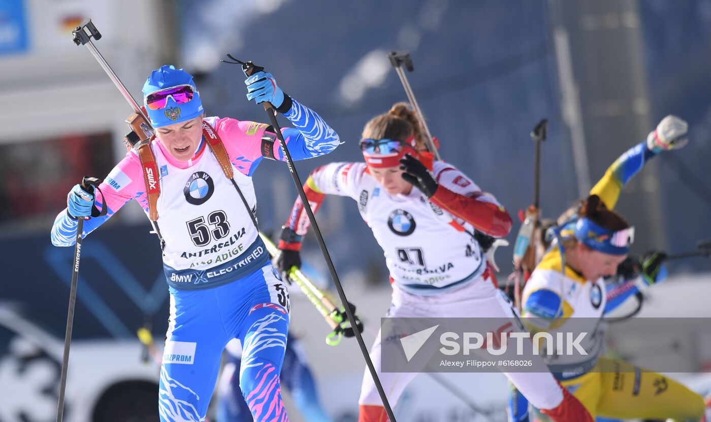 Italy Biathlon Worlds Women Pursuit