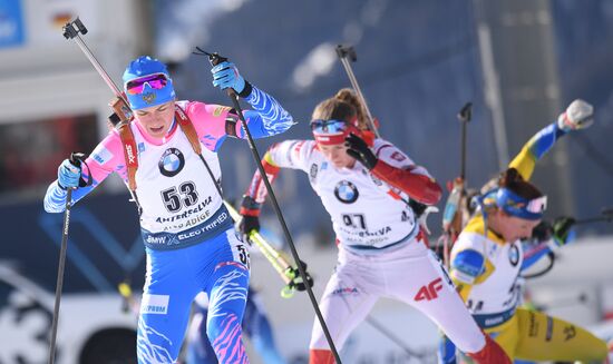 Italy Biathlon Worlds Women Pursuit