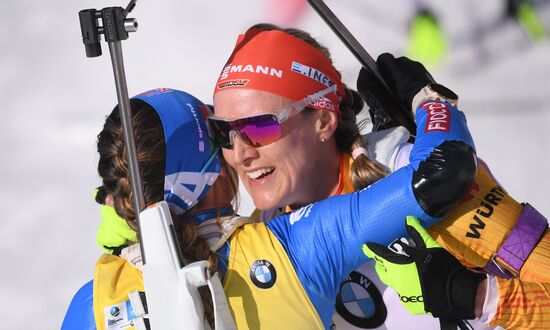 Italy Biathlon Worlds Women Pursuit