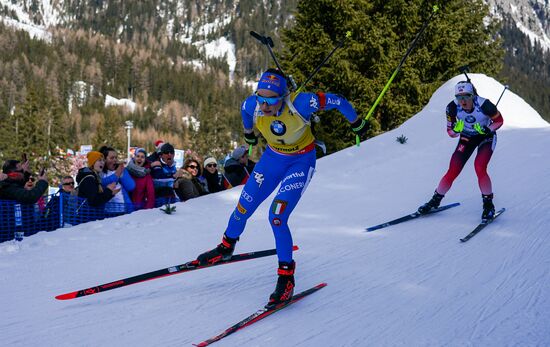 Italy Biathlon Worlds Women Pursuit