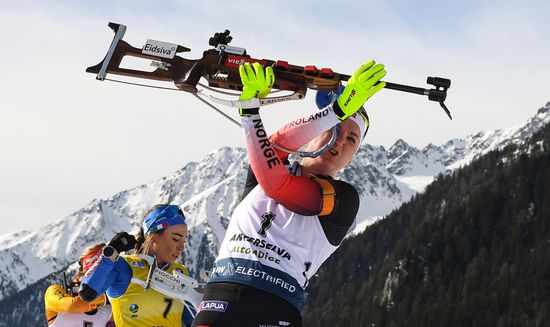 Italy Biathlon Worlds Women Pursuit