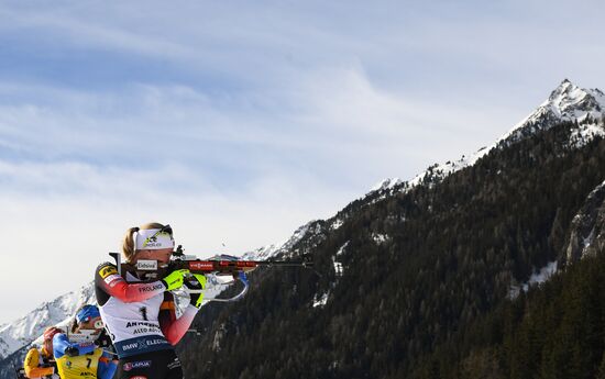 Italy Biathlon Worlds Women Pursuit