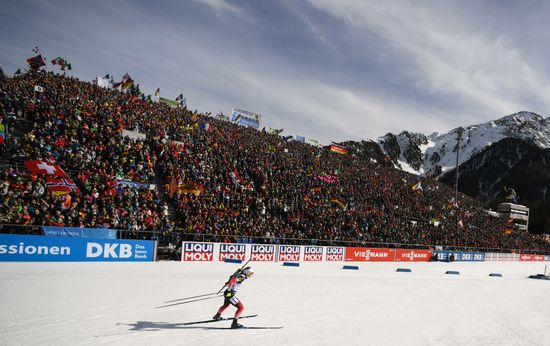 Italy Biathlon Worlds Women Pursuit