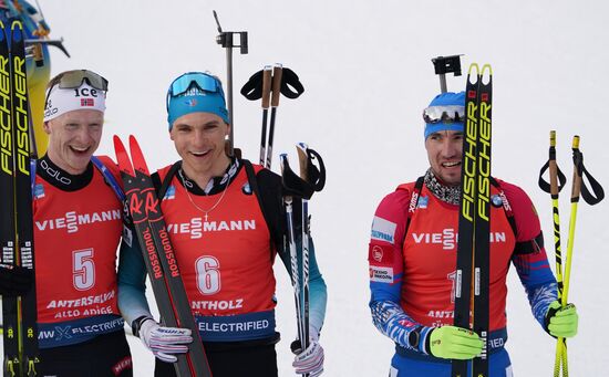 Italy Biathlon Worlds Men Pursuit