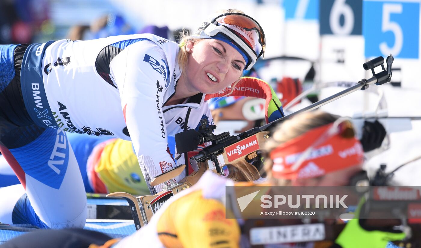 Italy Biathlon Worlds Women Pursuit