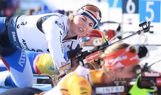 Italy Biathlon Worlds Women Pursuit