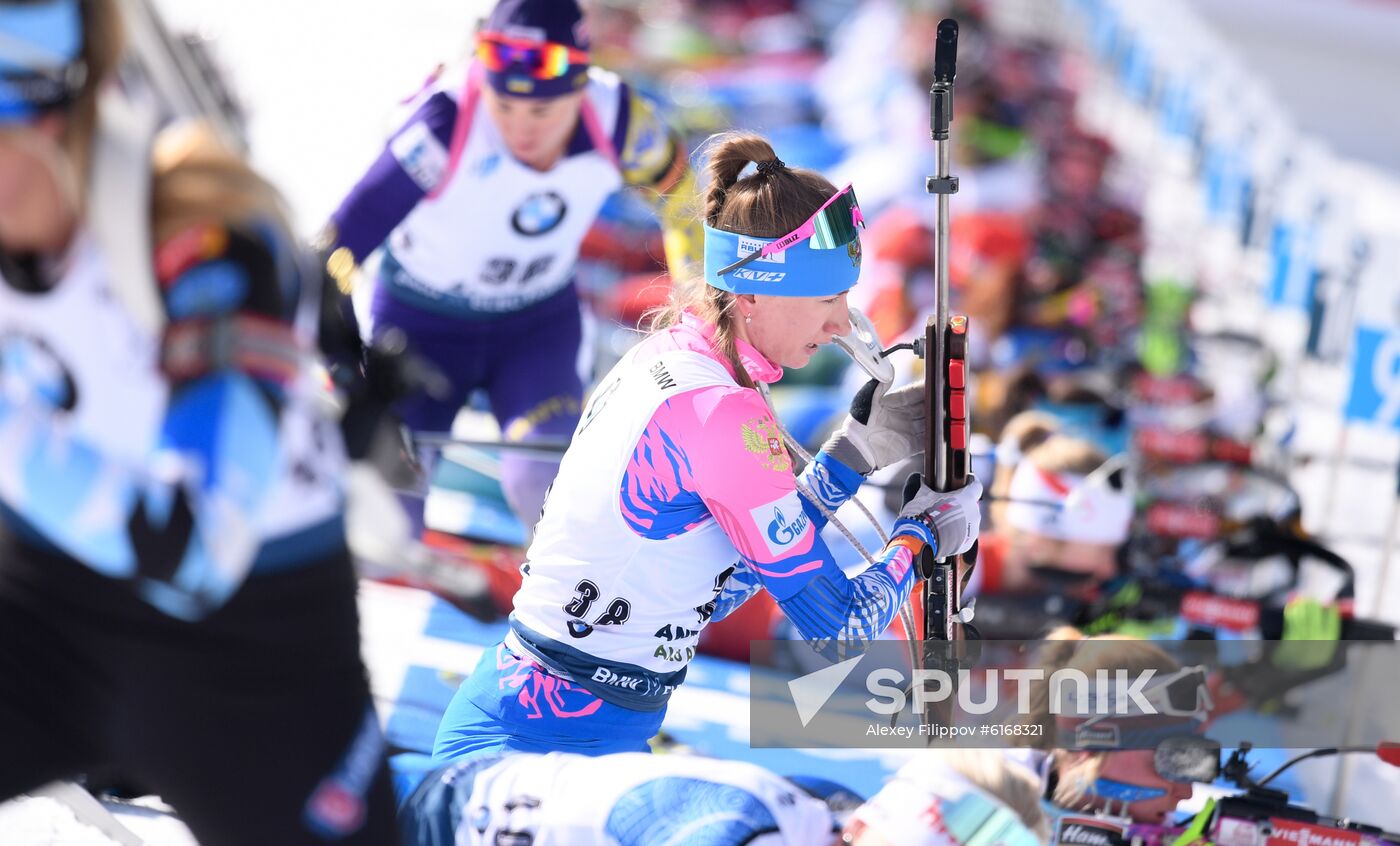 Italy Biathlon Worlds Women Pursuit